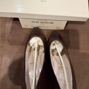 Rene Mancini Women's Dark Brown Leather Heels